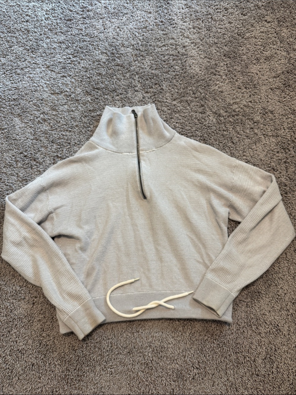 Varley x Barry's Gray Textured Half-Zip Pullover